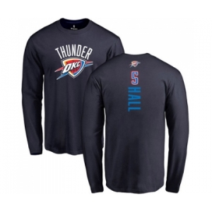 NBA Nike Oklahoma City Thunder #5 Devon Hall Navy Blue Backer Long Sleeve T-Shirt