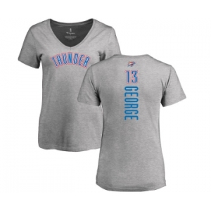 NBA Women's Nike Oklahoma City Thunder #13 Paul George Ash Backer T-Shirt