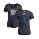 NBA Women's Nike Oklahoma City Thunder #13 Paul George Navy Blue Backer T-Shirt