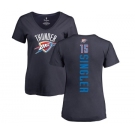 NBA Women's Nike Oklahoma City Thunder #15 Kyle Singler Navy Blue Backer T-Shirt