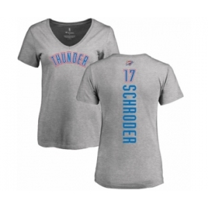 NBA Women's Nike Oklahoma City Thunder #17 Dennis Schroder Ash Backer T-Shirt