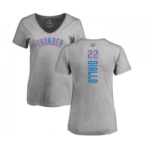 NBA Women's Nike Oklahoma City Thunder #22 Hamidou Diallo Ash Backer T-Shirt