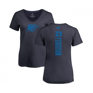 NBA Women's Nike Oklahoma City Thunder #23 Terrance Ferguson Navy Blue One Color Backer Slim-Fit V-Neck T-Shirt