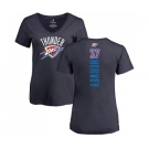 NBA Women's Nike Oklahoma City Thunder #37 Kevin Hervey Navy Blue Backer T-Shirt