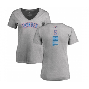 NBA Women's Nike Oklahoma City Thunder #5 Devon Hall Ash Backer T-Shirt
