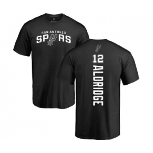 NBA Nike San Antonio Spurs #12 LaMarcus Aldridge Black Backer T-Shirt