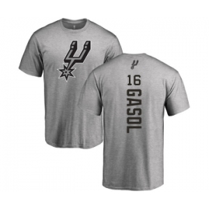 NBA Nike San Antonio Spurs #16 Pau Gasol Ash Backer T-Shirt