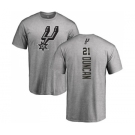NBA Nike San Antonio Spurs #21 Tim Duncan Ash Backer T-Shirt