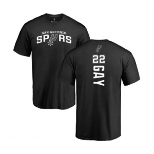 NBA Nike San Antonio Spurs #22 Rudy Gay Black Backer T-Shirt