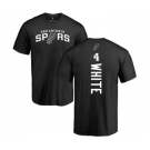 NBA Nike San Antonio Spurs #4 Derrick White Black Backer T-Shirt