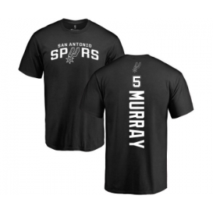 NBA Nike San Antonio Spurs #5 Dejounte Murray Black Backer T-Shirt