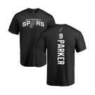 NBA Nike San Antonio Spurs #9 Tony Parker Black Backer T-Shirt