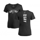 NBA Women's Nike San Antonio Spurs #22 Rudy Gay Black Backer T-Shirt