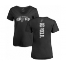 NBA Women's Nike San Antonio Spurs #25 Jakob Poeltl Black Backer T-Shirt