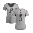 NBA Women's Nike San Antonio Spurs #4 Derrick White Ash Backer T-Shirt