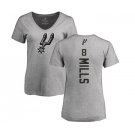 NBA Women's Nike San Antonio Spurs #8 Patty Mills Ash Backer T-Shirt