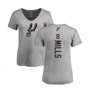 NBA Women's Nike San Antonio Spurs #8 Patty Mills Ash Backer T-Shirt