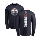 NHL Adidas Edmonton Oilers #18 Ryan Strome Navy Blue Backer Long Sleeve T-Shirt