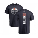 NHL Adidas Edmonton Oilers #35 Al Montoya Navy Blue Backer T-Shirt