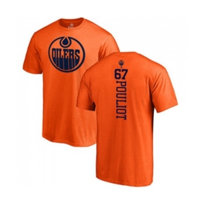 NHL Adidas Edmonton Oilers #67 Benoit Pouliot Orange One Color Backer T-Shirt