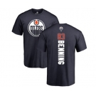 NHL Adidas Edmonton Oilers #83 Matt Benning Navy Blue Backer T-Shirt
