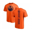 NHL Adidas Edmonton Oilers #93 Ryan Nugent-Hopkins Orange One Color Backer T-Shirt