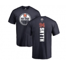 NHL Adidas Edmonton Oilers #94 Ryan Smyth Navy Blue Backer T-Shirt
