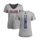 NHL Women Adidas Edmonton Oilers #13 Mike Cammalleri Ash Backer T-Shirt