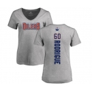 NHL Women Adidas Edmonton Oilers #60 Olivier Rodrigue Ash Backer T-Shirt