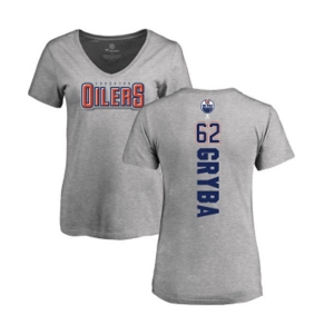 NHL Women Adidas Edmonton Oilers #62 Eric Gryba Ash Backer T-Shirt