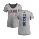 NHL Women Adidas Edmonton Oilers #70 Ryan McLeod Ash Backer T-Shirt