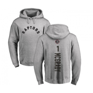 NBA Nike Toronto Raptors #1 Tracy Mcgrady Ash Backer Pullover Hoodie