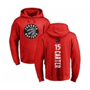 NBA Nike Toronto Raptors #15 Vince Carter Red Backer Pullover Hoodie