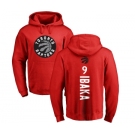 NBA Nike Toronto Raptors #9 Serge Ibaka Red Backer Pullover Hoodie