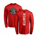 NBA Nike Toronto Raptors #15 Vince Carter Red Backer Long Sleeve T-Shirt