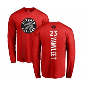 NBA Nike Toronto Raptors #23 Fred VanVleet Red Backer Long Sleeve T-Shirt