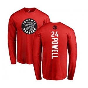 NBA Nike Toronto Raptors #24 Norman Powell Red Backer Long Sleeve T-Shirt