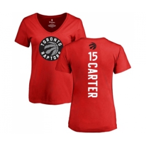 NBA Women's Nike Toronto Raptors #15 Vince Carter Red Backer T-Shirt