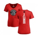 NBA Women's Nike Toronto Raptors #2 Kawhi Leonard Red Backer T-Shirt