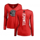 NBA Women's Nike Toronto Raptors #24 Norman Powell Red Backer Long Sleeve T-Shirt