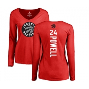 NBA Women's Nike Toronto Raptors #24 Norman Powell Red Backer Long Sleeve T-Shirt