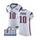 Men's Nike New England Patriots #10 Josh Gordon White Vapor Untouchable Elite Player Super Bowl LIII Bound NFL Jersey