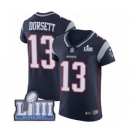 Men's Nike New England Patriots #13 Phillip Dorsett Navy Blue Team Color Vapor Untouchable Elite Player Super Bowl LIII Bound NFL Jersey