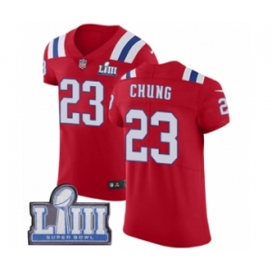 Men's Nike New England Patriots #23 Patrick Chung Red Alternate Vapor Untouchable Elite Player Super Bowl LIII Bound NFL Jersey