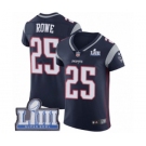 Men's Nike New England Patriots #25 Eric Rowe Navy Blue Team Color Vapor Untouchable Elite Player Super Bowl LIII Bound NFL Jersey