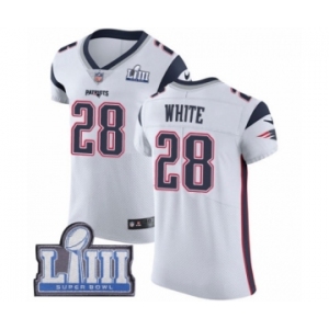 Men's Nike New England Patriots #28 James White Vapor Untouchable Elite Player Super Bowl LIII Bound NFL Jersey