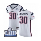 Men's Nike New England Patriots #30 Jason McCourty White Vapor Untouchable Elite Player Super Bowl LIII Bound NFL Jersey