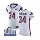 Men's Nike New England Patriots #34 Rex Burkhead White Vapor Untouchable Elite Player Super Bowl LIII Bound NFL Jersey