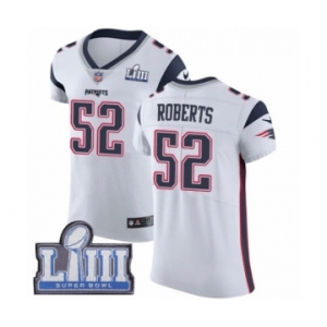 Men's Nike New England Patriots #52 Elandon Roberts White Vapor Untouchable Elite Player Super Bowl LIII Bound NFL Jersey