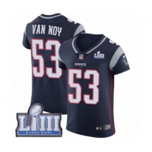 Men's Nike New England Patriots #53 Kyle Van Noy Navy Blue Team Color Vapor Untouchable Elite Player Super Bowl LIII Bound NFL Jersey